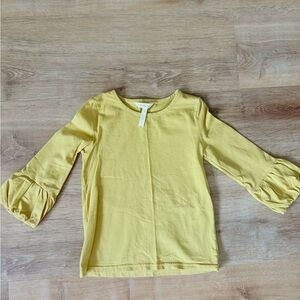 Matilda Jane Yellow Kids Shirt with Ruffled Sleeves